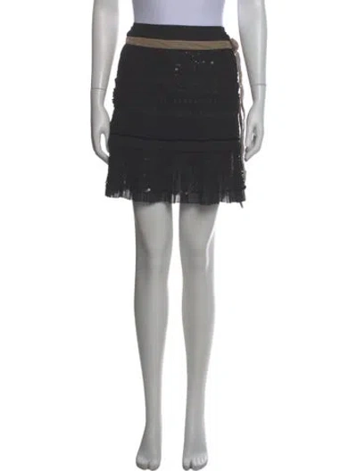 Pre-owned Louis Vuitton Vintage Mini Skirt In Black