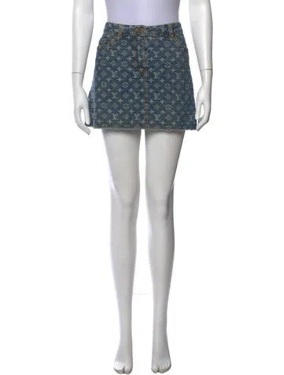 Pre-owned Louis Vuitton Vintage Mini Skirt In Blue
