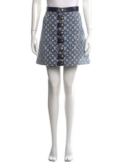 Pre-owned Louis Vuitton Vintage Mini Skirt In Blue