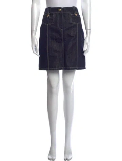 Pre-owned Louis Vuitton Vintage Mini Skirt In Blue