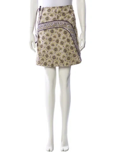 Pre-owned Louis Vuitton Vintage Mini Skirt W/ Tags In Yellow