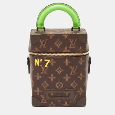 Pre-owned Louis Vuitton Vintage Monogram Canvas N°7 Vertical Box Trunk In Brown