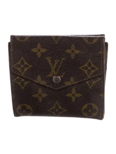 Pre-owned Louis Vuitton Vintage Monogram Pattern Elise Wallet In Brown