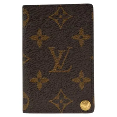 Pre-owned Louis Vuitton Vintage Monogram Porte Carte Pression Card Holder Case In Black