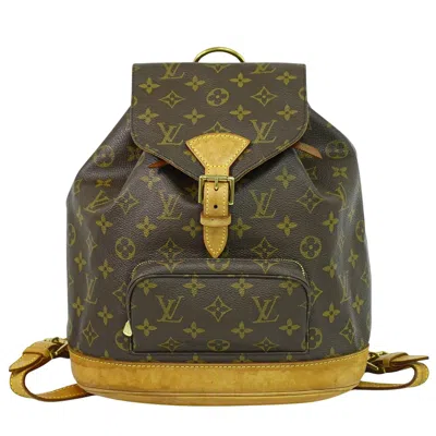 Pre-owned Louis Vuitton Vintage Montsouris Backpack Monogram Canvas Brown Canvas Backpack Bag ()
