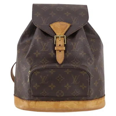 Pre-owned Louis Vuitton Vintage Montsouris Backpack Monogram Canvas Brown Canvas Backpack Bag ()
