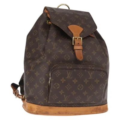 Pre-owned Louis Vuitton Vintage Montsouris Backpack Monogram Canvas Brown Canvas Backpack Bag ()