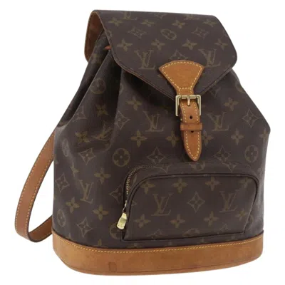 Pre-owned Louis Vuitton Vintage Montsouris Backpack Monogram Canvas Brown Canvas Backpack Bag ()