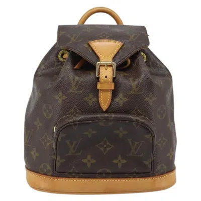 Pre-owned Louis Vuitton Vintage Montsouris Backpack Monogram Canvas Brown Canvas Handbag ()