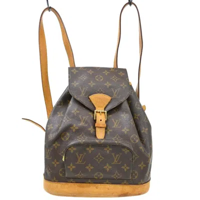 Pre-owned Louis Vuitton Vintage Montsouris Monogram Canvas Brown Canvas Backpack Bag ()