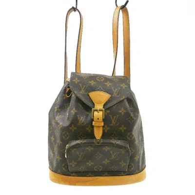 Pre-owned Louis Vuitton Vintage Montsouris Monogram Canvas Brown Canvas Backpack Bag ()