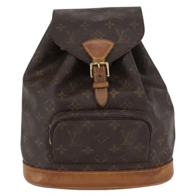 Pre-owned Louis Vuitton Vintage Montsouris Monogram Canvas Brown Canvas Backpack Bag ()