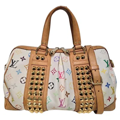 Pre-owned Louis Vuitton Vintage Multicolore Monogram Takashi Murakami Courtney Mm Satchel In Brown