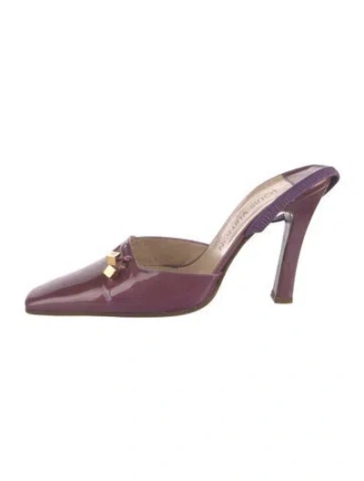 Pre-owned Louis Vuitton Vintage Patent Leather Slingback Pumps In Purple