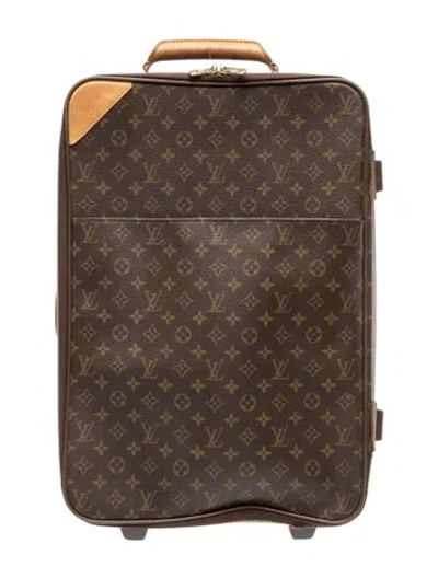 Pre-owned Louis Vuitton Vintage Pégase 65 Suitcase In Brown