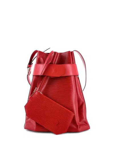 Pre-owned Louis Vuitton Vintage Sac D'epaule Handbag Epi Leather Gm Bucket Bag In Red
