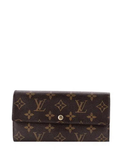 Pre-owned Louis Vuitton Vintage Sarah Wallet Monogram Canvas Small Wallets In Brown