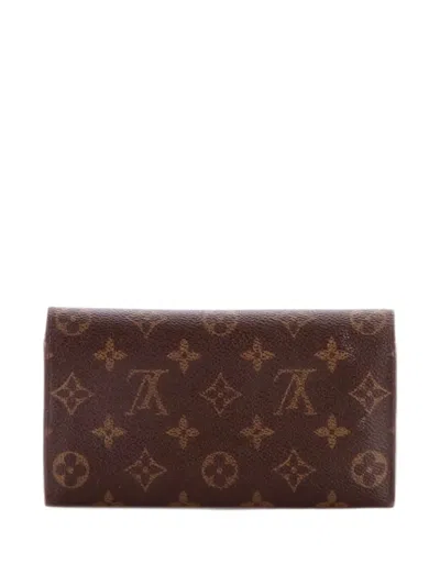 Pre-owned Louis Vuitton Vintage Sarah Wallet Monogram Canvas Small Wallets In Brown