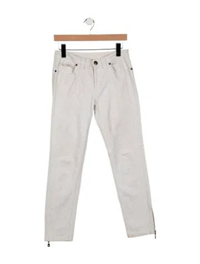 Pre-owned Louis Vuitton Vintage Skinny Leg Jeans In Neutral