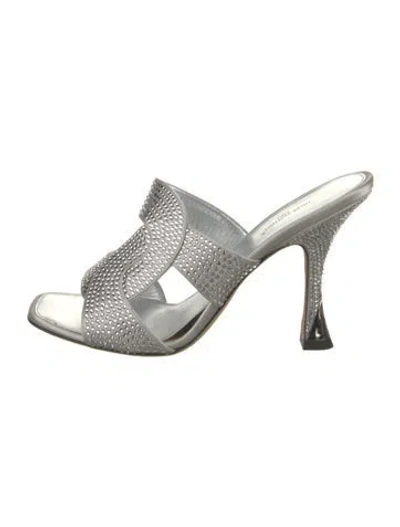 Pre-owned Louis Vuitton Vintage Spark Le Mule Sandals In Metallic/silver