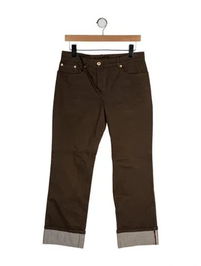 Pre-owned Louis Vuitton Vintage Straight Leg Jeans In Brown
