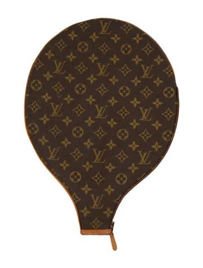 Pre-owned Louis Vuitton Vintage Tennis Racket Cover In Brown