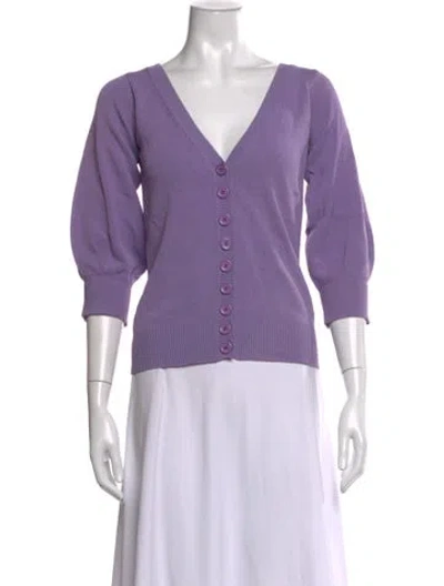 Pre-owned Louis Vuitton Vintage V-neck Sweater In Purple