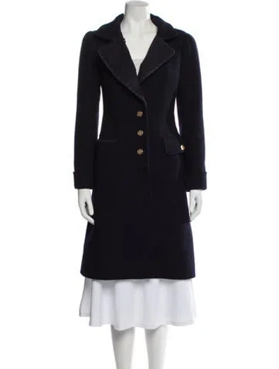 Pre-owned Louis Vuitton Vintage Wool Peacoat In Blue