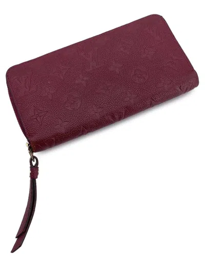 Pre-owned Louis Vuitton Violet Leather Zippy Wallet (authentic Pre-loved)