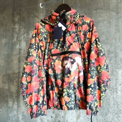 Pre-owned Louis Vuitton Virgil Era Runway Ss19 Poppies Dorothy Anorak Windbreaker In Red