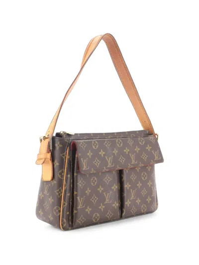 Pre-owned Louis Vuitton Viva Cite Handbag Monogram Canvas Mm Shoulder Bag In Brown