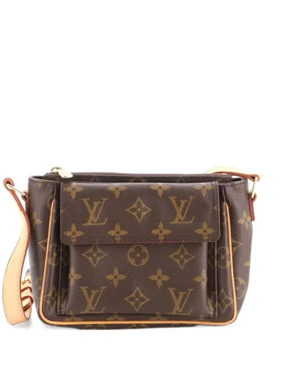 Pre-owned Louis Vuitton Viva Cite Handbag Monogram Canvas Pm Crossbody Bag In Brown