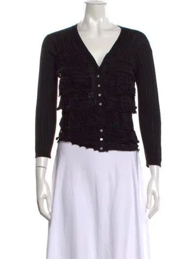 Pre-owned Louis Vuitton V-neck Sweater In Black