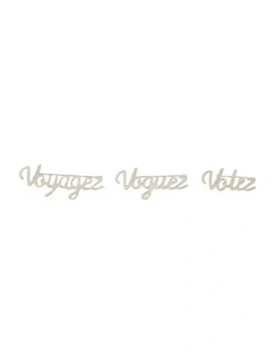 Pre-owned Louis Vuitton Volez, Voguez, Voyagez Brooch Set In Multi
