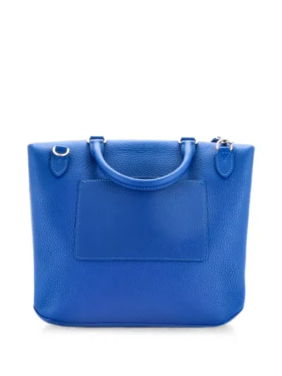 Pre-owned Louis Vuitton Volta Handbag Leather Satchel In Blue