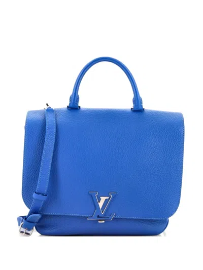 Pre-owned Louis Vuitton Volta Handbag Leather Satchel In Blue