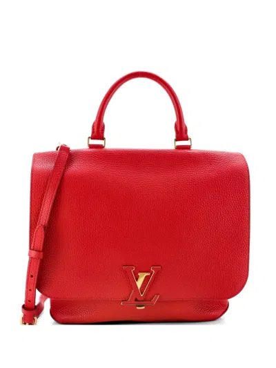 Pre-owned Louis Vuitton Volta Handbag Leather Satchel In Red