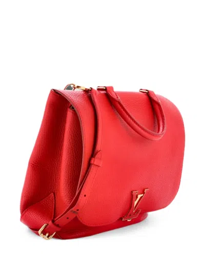 Pre-owned Louis Vuitton Volta Handbag Leather Satchel In Red