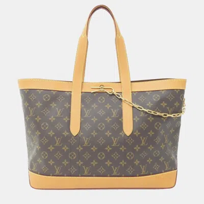 Pre-owned Louis Vuitton Voyage Monogram Canvas Tote Bag In Brown