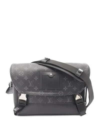 Pre-owned Louis Vuitton Voyage P Messenger Bag In Black