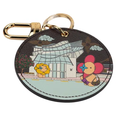 Pre-owned Louis Vuitton Vuitton Xmas 22 Key Ring Pink Gold Nib