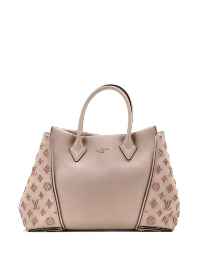 Pre-owned Louis Vuitton W Veau Cachemire Calfskin Pm Tote Bag In Neutrals