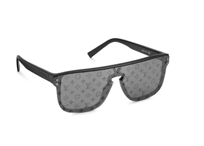 Pre-owned Louis Vuitton Waimea Sunglasses In Black Silver Monogram (z1082e/w)