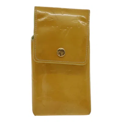 Pre-owned Louis Vuitton Walker Yellow Patent Leather Wallet  ()