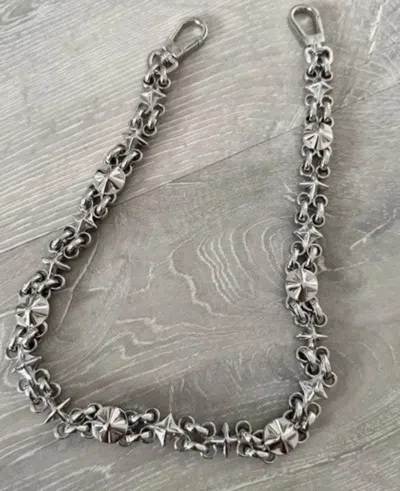 Pre-owned Louis Vuitton Wallet Chain/bag Charm In Silver