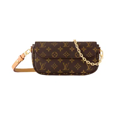 Pre-owned Louis Vuitton Wallet On Chain Ivy 'brown Monogram Canvas' | Women's Size Onesize