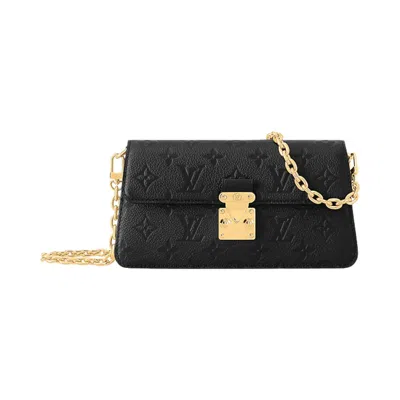 Pre-owned Louis Vuitton Wallet On Chain Metis 'black Monogram Embossed Empreinte Cowhide Leather' | Women's Si