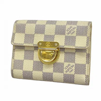 Pre-owned Louis Vuitton Wallet (tri-fold) () In White
