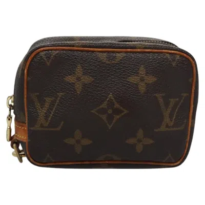 Pre-owned Louis Vuitton Wapiti Brown Canvas Clutch Bag ()