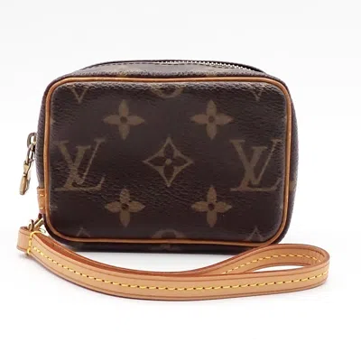 Pre-owned Louis Vuitton Wapiti Canvas Clutch Bag () In Brown
